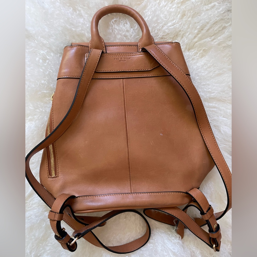 Rag & Bone Mini Pilot Drawstring Flap Leather Bac… - image 3